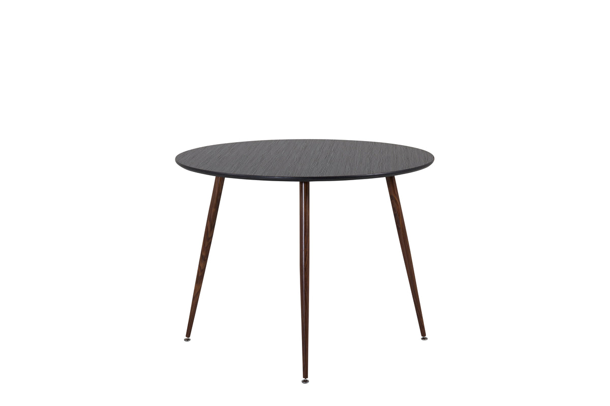 Plaza rundt spisebord - Ø100 cm - sort, valnøddefarvet - billede 2