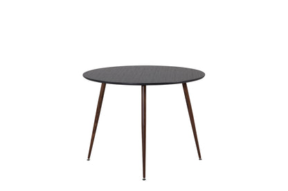 Plaza rundt spisebord - Ø100 cm - sort, valnøddefarvet - billede 2