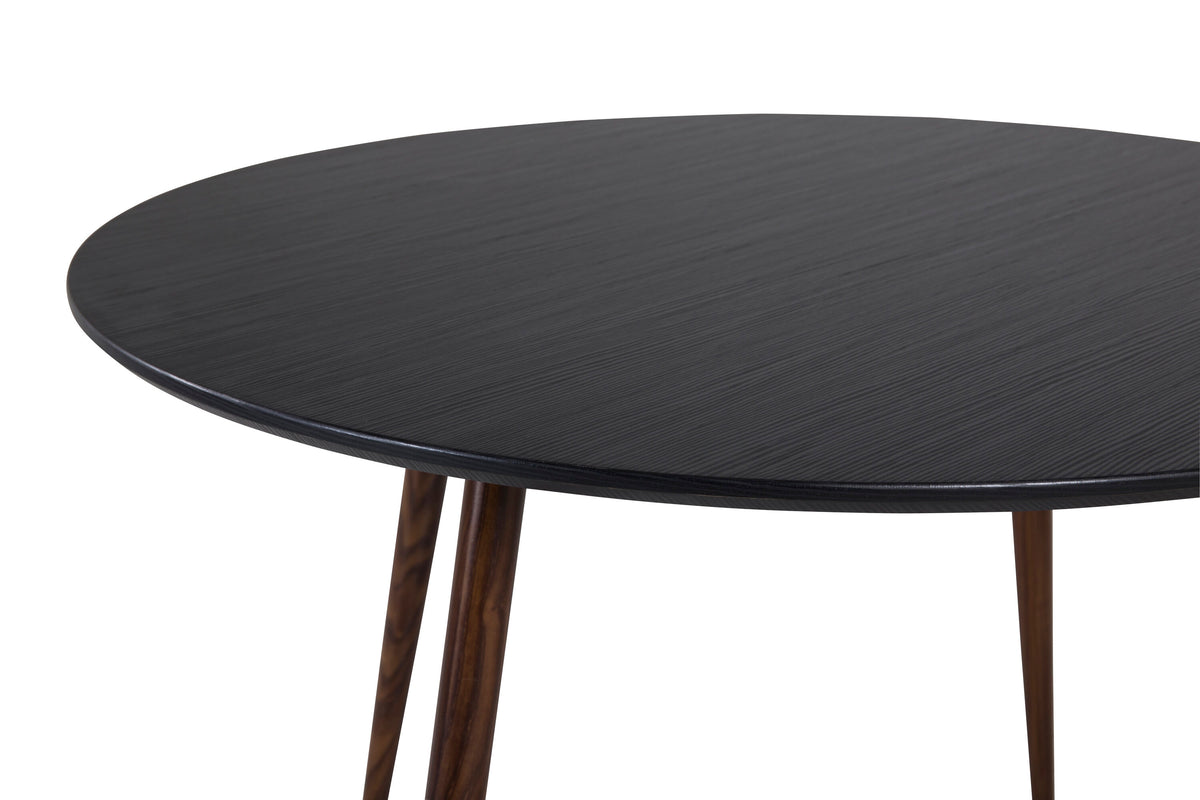 Plaza rundt spisebord - Ø100 cm - sort, valnøddefarvet - billede 3