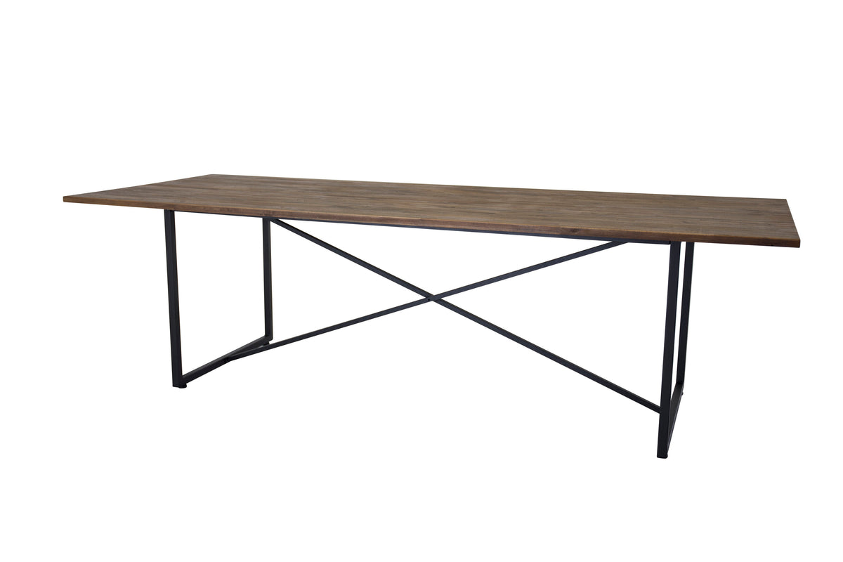 Padang spisebord - 250 × 100 cm - sort, natur - billede 6