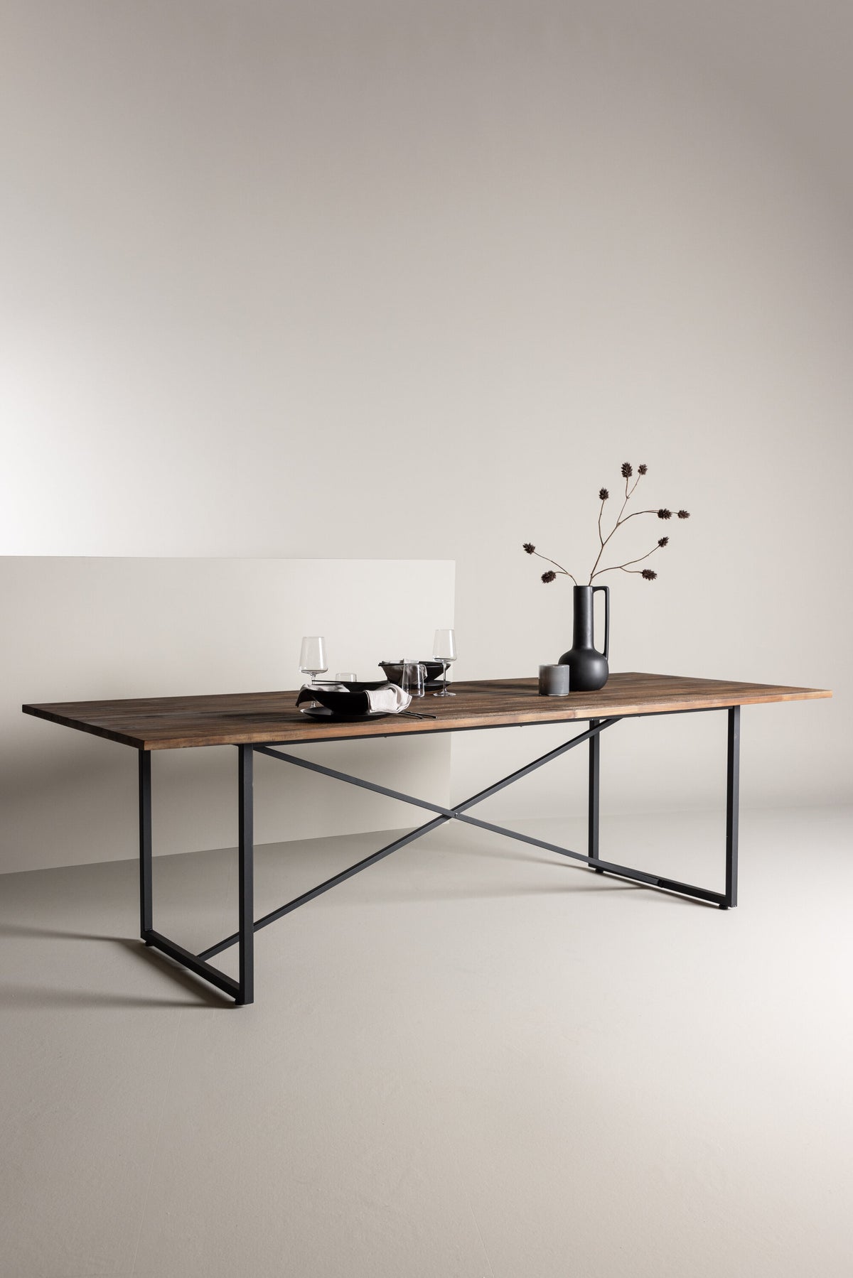 Padang spisebord - 250 × 100 cm - sort, natur - billede 24
