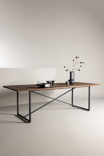 Padang spisebord - 250 × 100 cm - sort, natur - billede 24