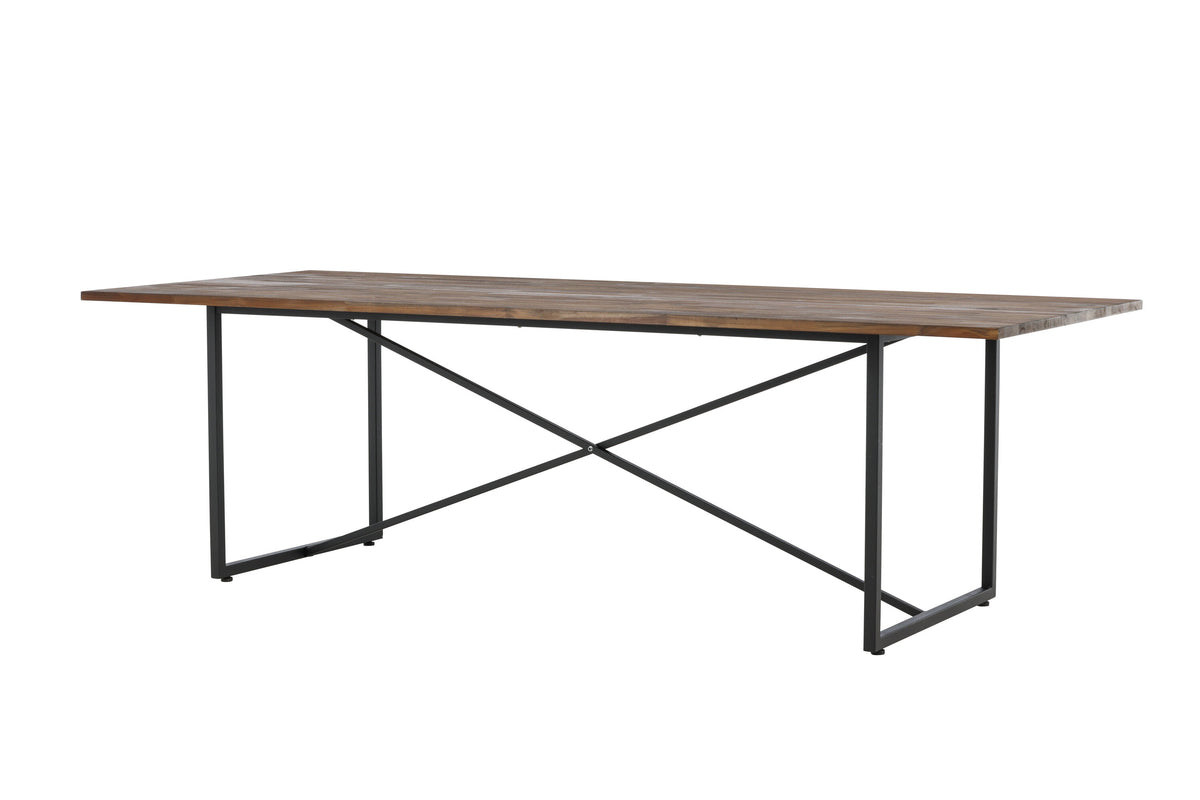 Padang spisebord - 250 × 100 cm - sort, natur - billede 4