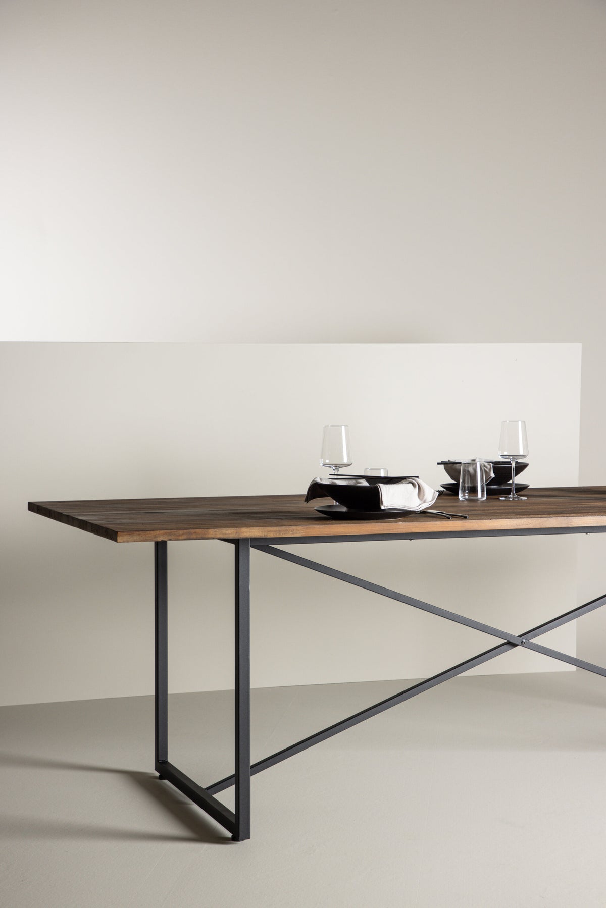 Padang spisebord - 250 × 100 cm - sort, natur - billede 25
