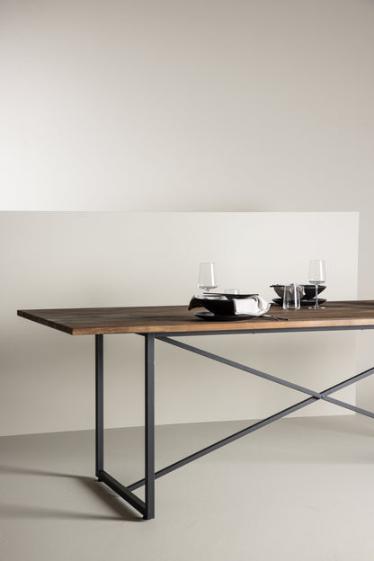 Padang spisebord - 250 × 100 cm - sort, natur - billede 25