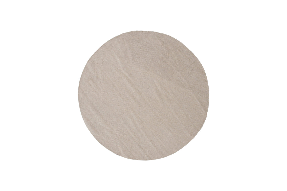 Jaipur gulvtæppe - Ø200 cm - beige - billede 1