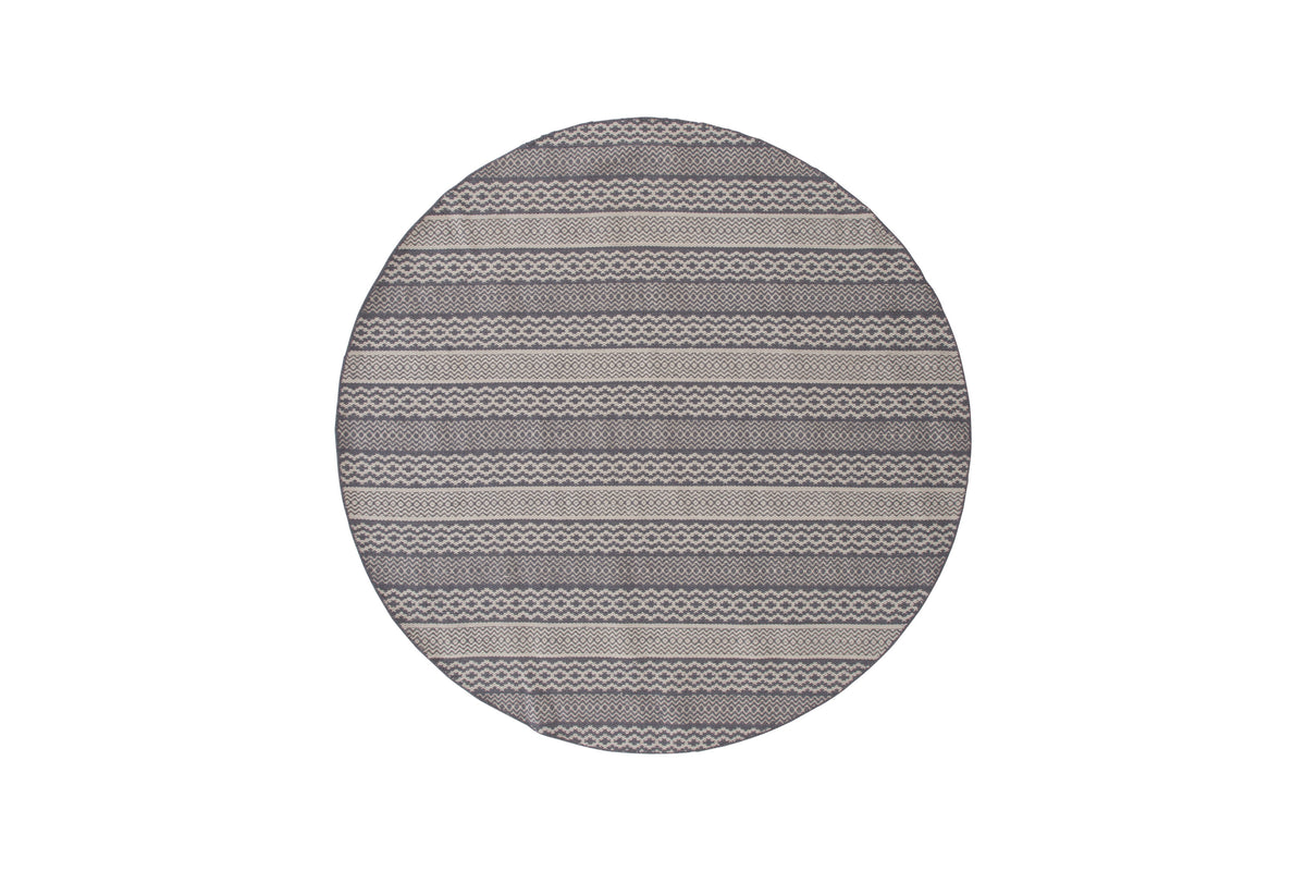 Sishu gulvtæppe - Ø200 cm - lysegrå - billede 1