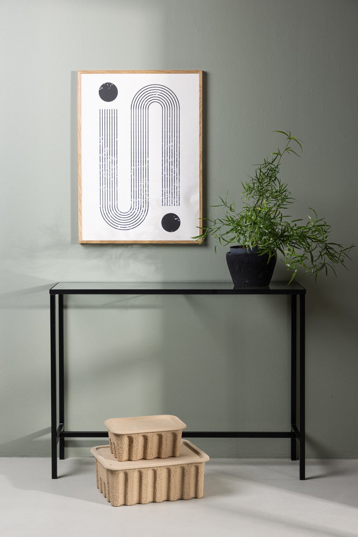 Dipp sidebord - 100 × 30 cm - sort, klar, transparent - billede 16