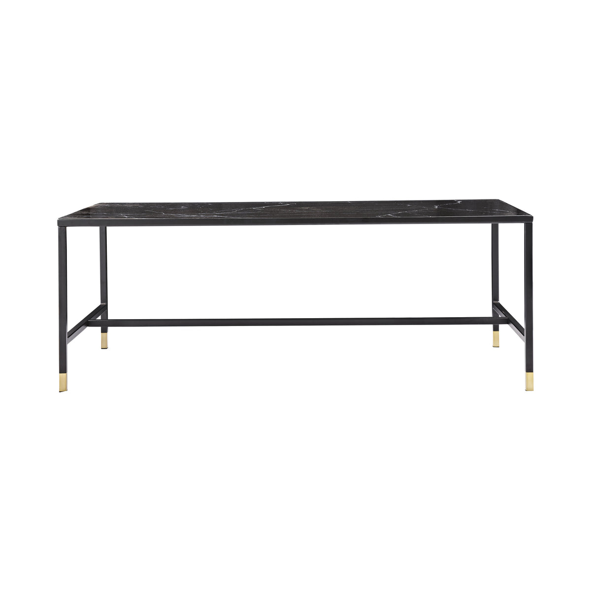 Dipp sofabord - 130 × 60 cm - sort, guld - billede 6
