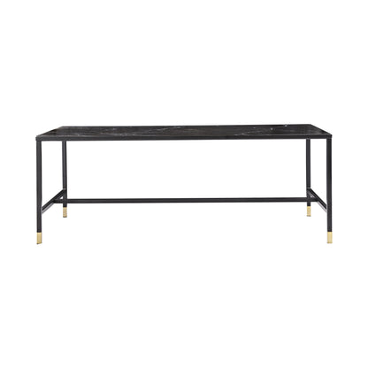 Dipp sofabord - 130 × 60 cm - sort, guld - billede 6
