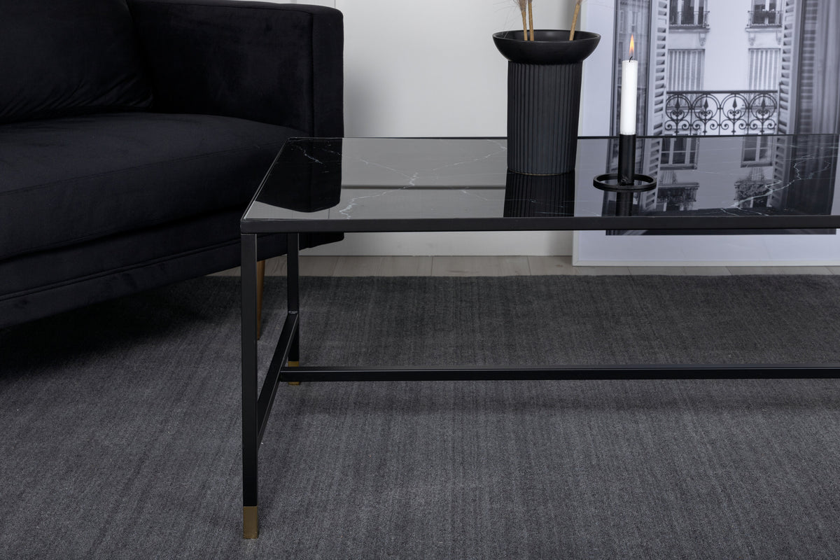 Dipp sofabord - 130 × 60 cm - sort, guld - billede 4