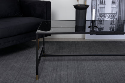 Dipp sofabord - 130 × 60 cm - sort, guld - billede 4