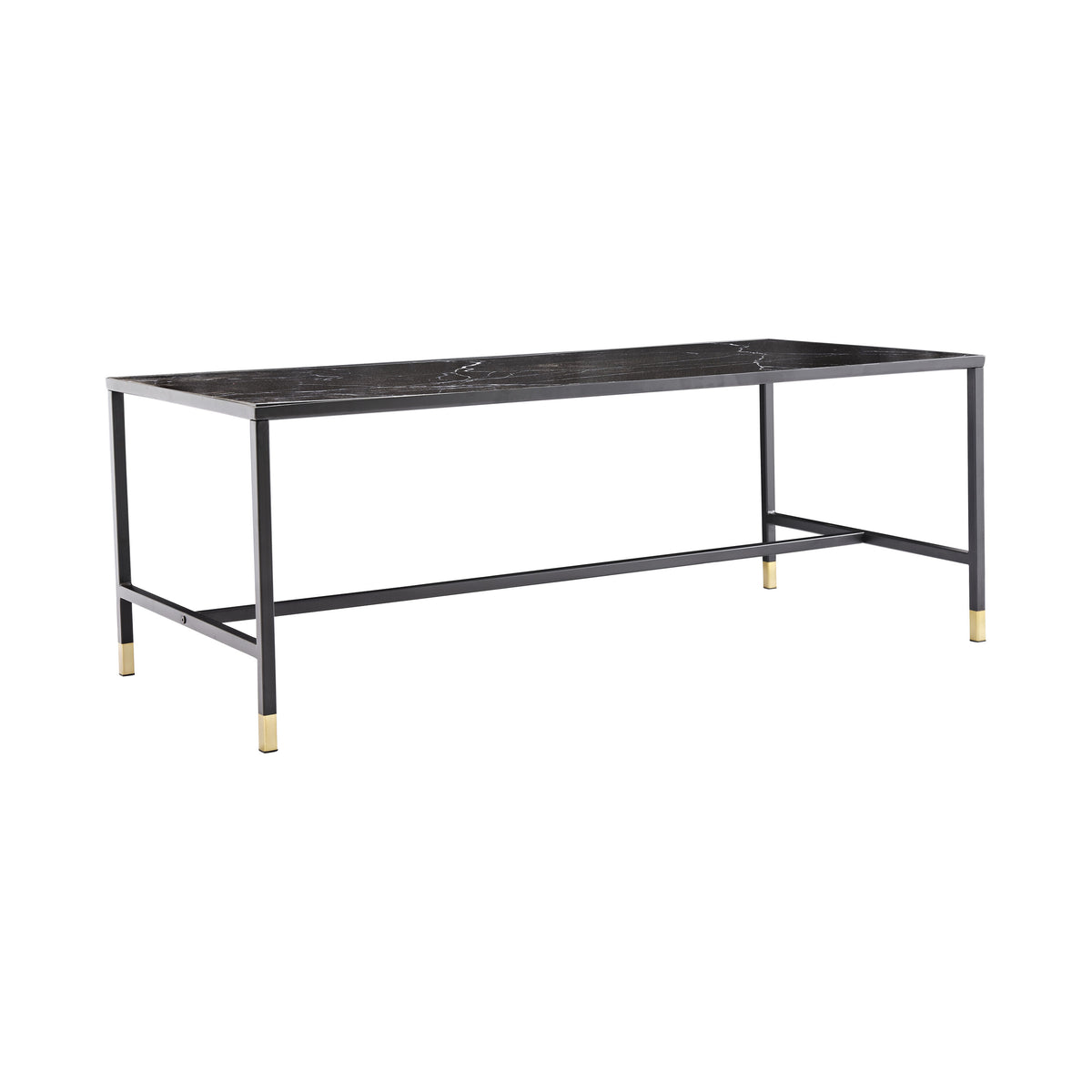 Dipp sofabord - 130 × 60 cm - sort, guld - billede 7