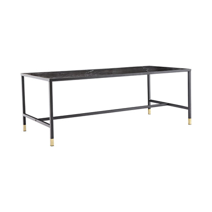 Dipp sofabord - 130 × 60 cm - sort, guld - billede 7