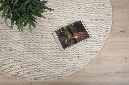 Julana gulvtæppe - Ø200 cm - beige - billede 3