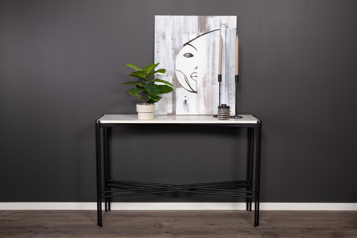 Razzia sidebord - 110 × 30 cm - sort, hvid - billede 15