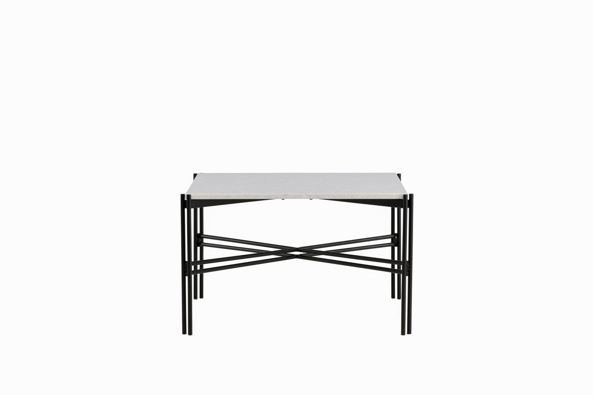 Razzia sofabord - 75 × 75 cm - sort, hvid - billede 1