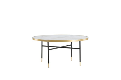 Bubbles sofabord - Ø98 cm - guld, klar - billede 2