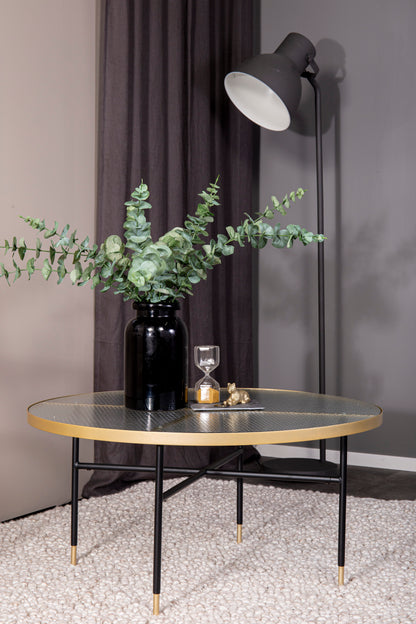 Bubbles sofabord - Ø98 cm - guld, klar - billede 22