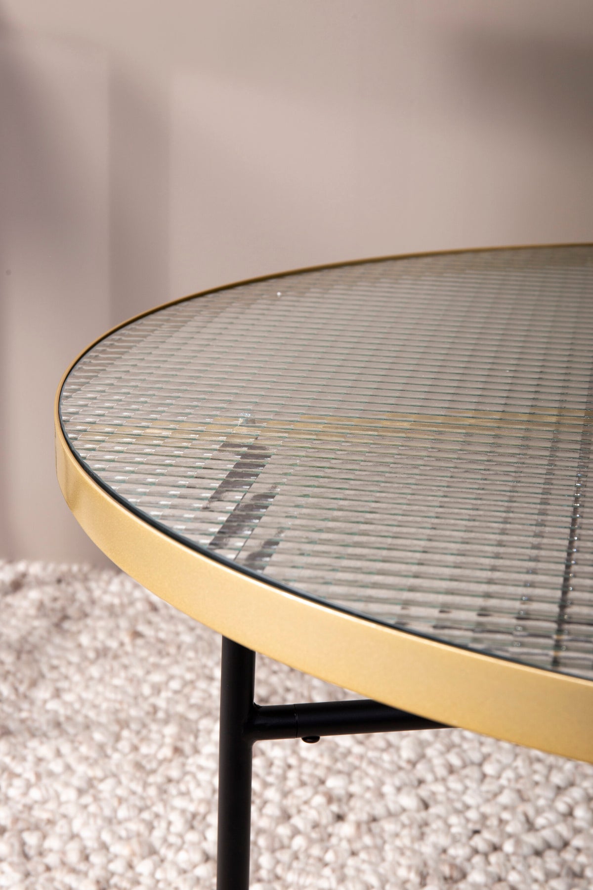 Bubbles sofabord - Ø98 cm - guld, klar - billede 23