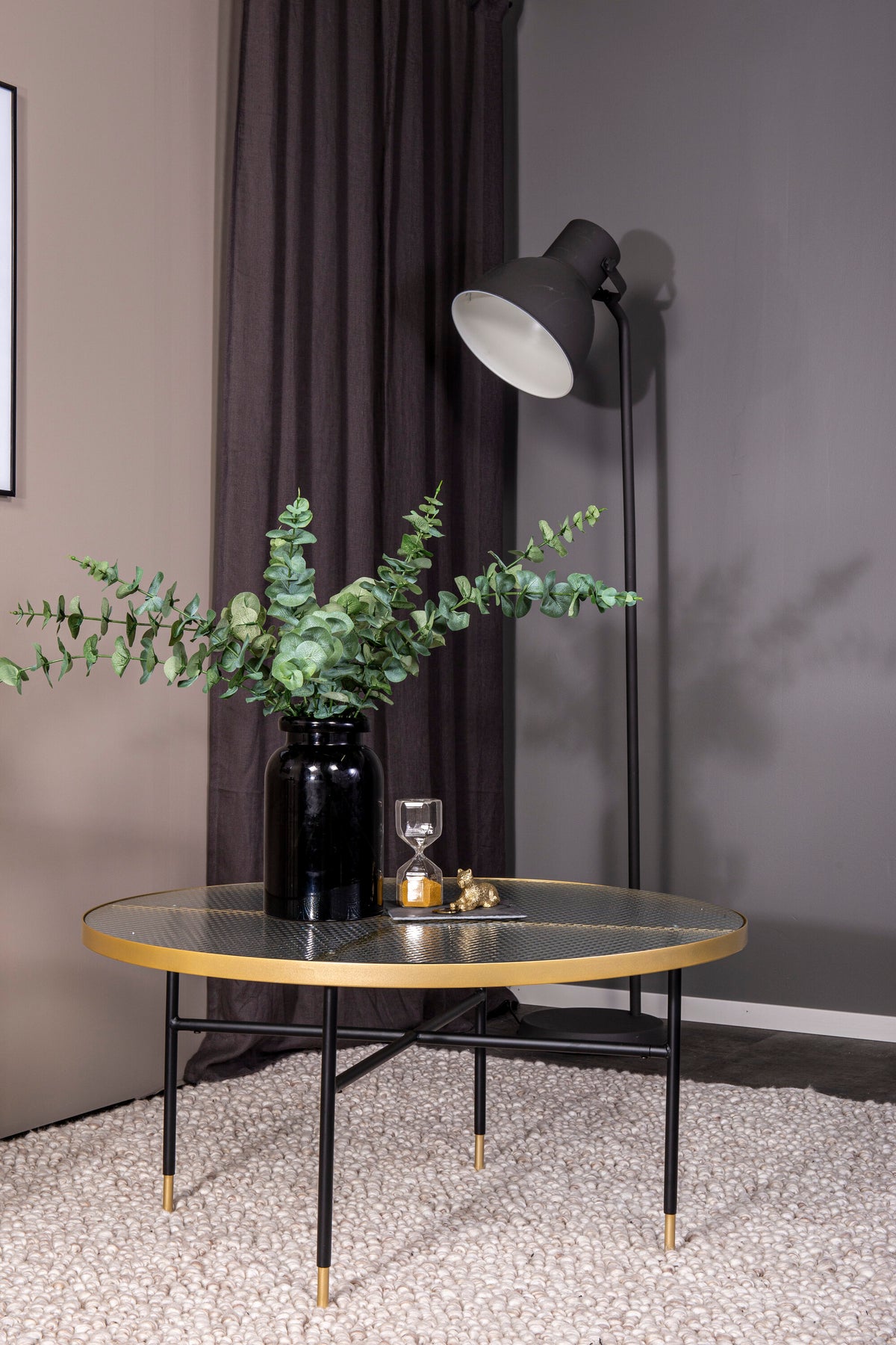 Bubbles sofabord - Ø98 cm - guld, klar - billede 26