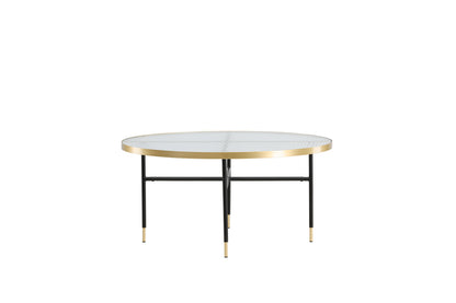 Bubbles sofabord - Ø98 cm - guld, klar - billede 4