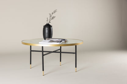 Bubbles sofabord - Ø98 cm - guld, klar - billede 16