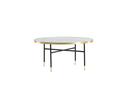 Bubbles sofabord - Ø98 cm - guld, klar - billede 5