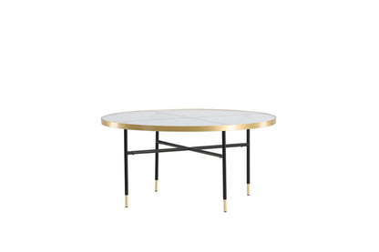Bubbles sofabord - Ø98 cm - guld, klar - billede 6