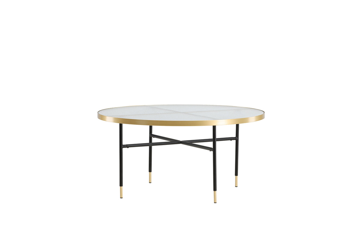 Bubbles sofabord - Ø98 cm - guld, klar - billede 9