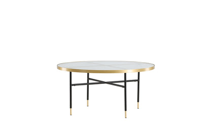 Bubbles sofabord - Ø98 cm - guld, klar - billede 9