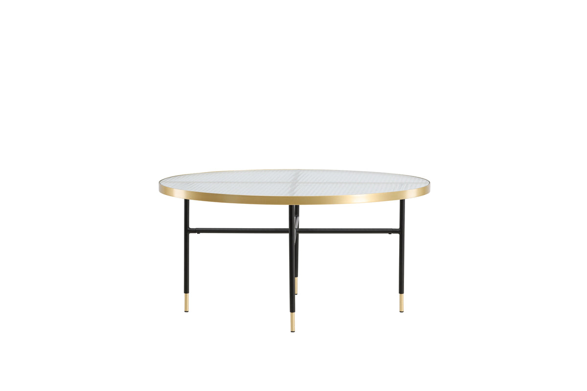 Bubbles sofabord - Ø98 cm - guld, klar - billede 10
