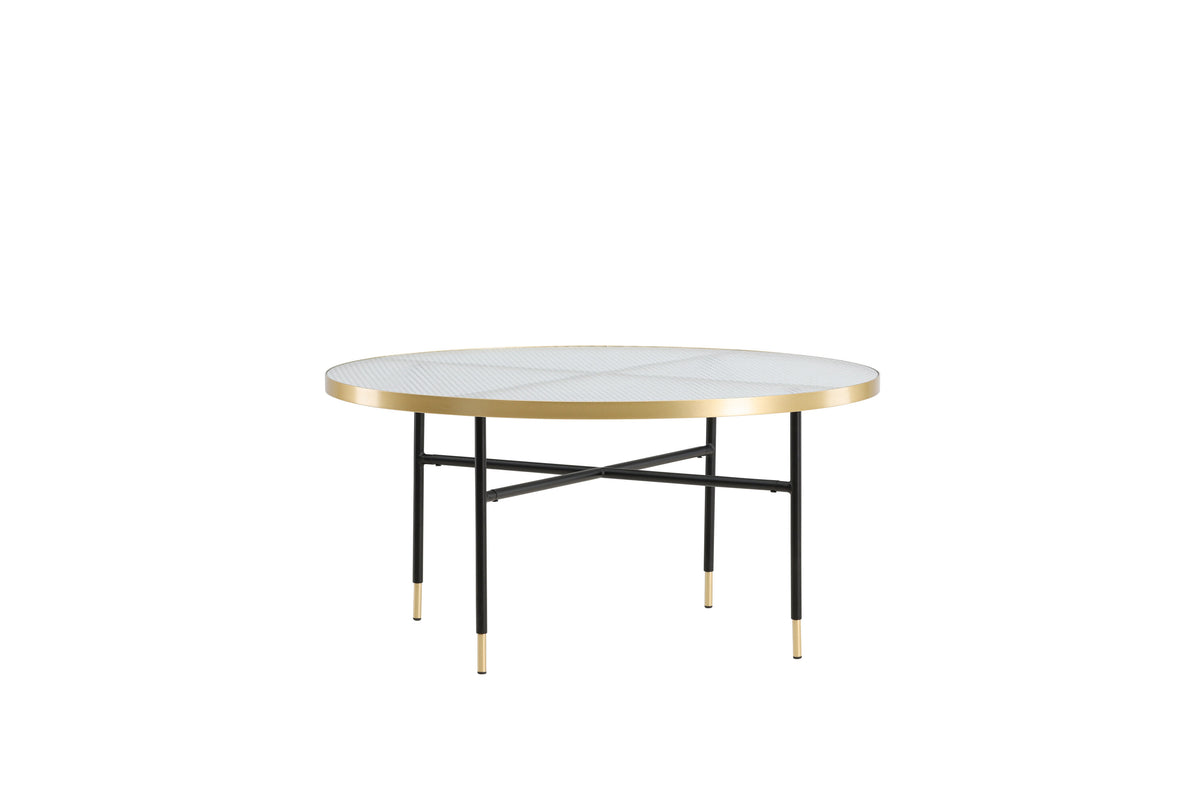 Bubbles sofabord - Ø98 cm - guld, klar - billede 11