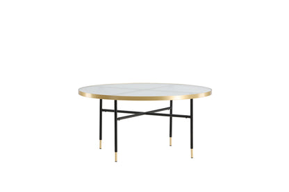 Bubbles sofabord - Ø98 cm - guld, klar - billede 11