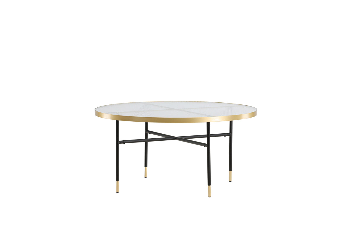 Bubbles sofabord - Ø98 cm - guld, klar - billede 12
