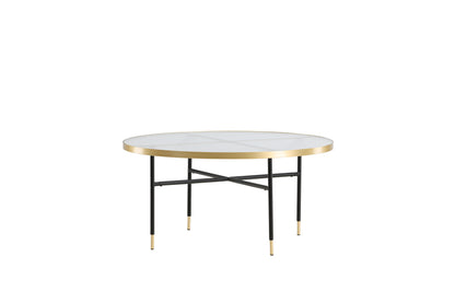Bubbles sofabord - Ø98 cm - guld, klar - billede 12