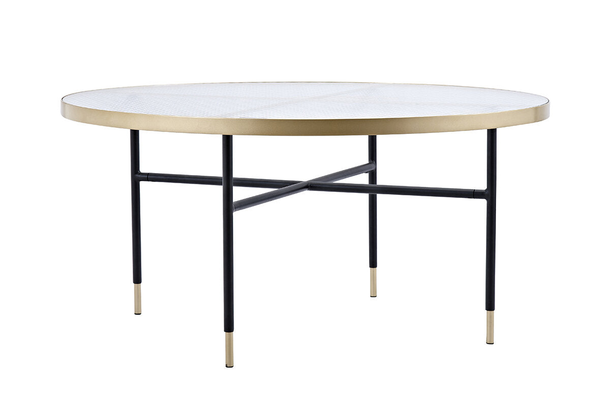 Bubbles sofabord - Ø98 cm - guld, klar - billede 13