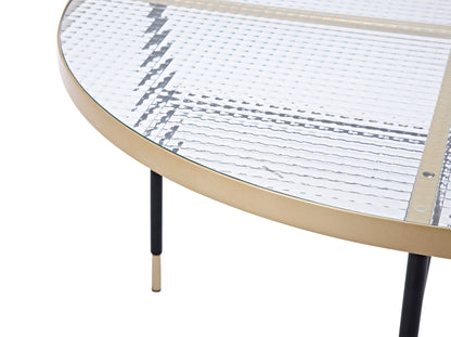 Bubbles sofabord - Ø98 cm - guld, klar - billede 14