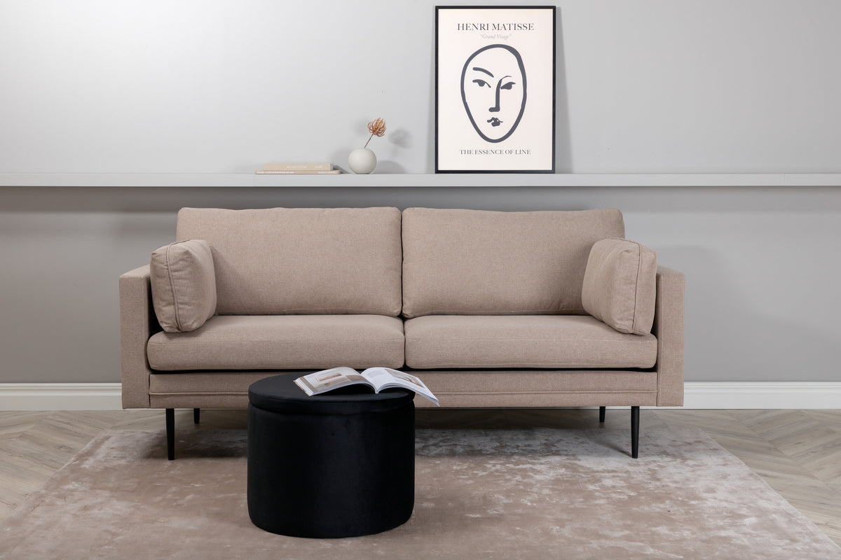 Boom 3-personers sofa - sort, brun - billede 8