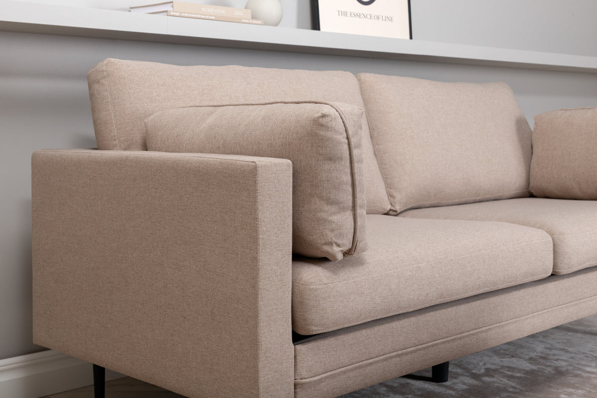 Boom 3-personers sofa - sort, brun - billede 12