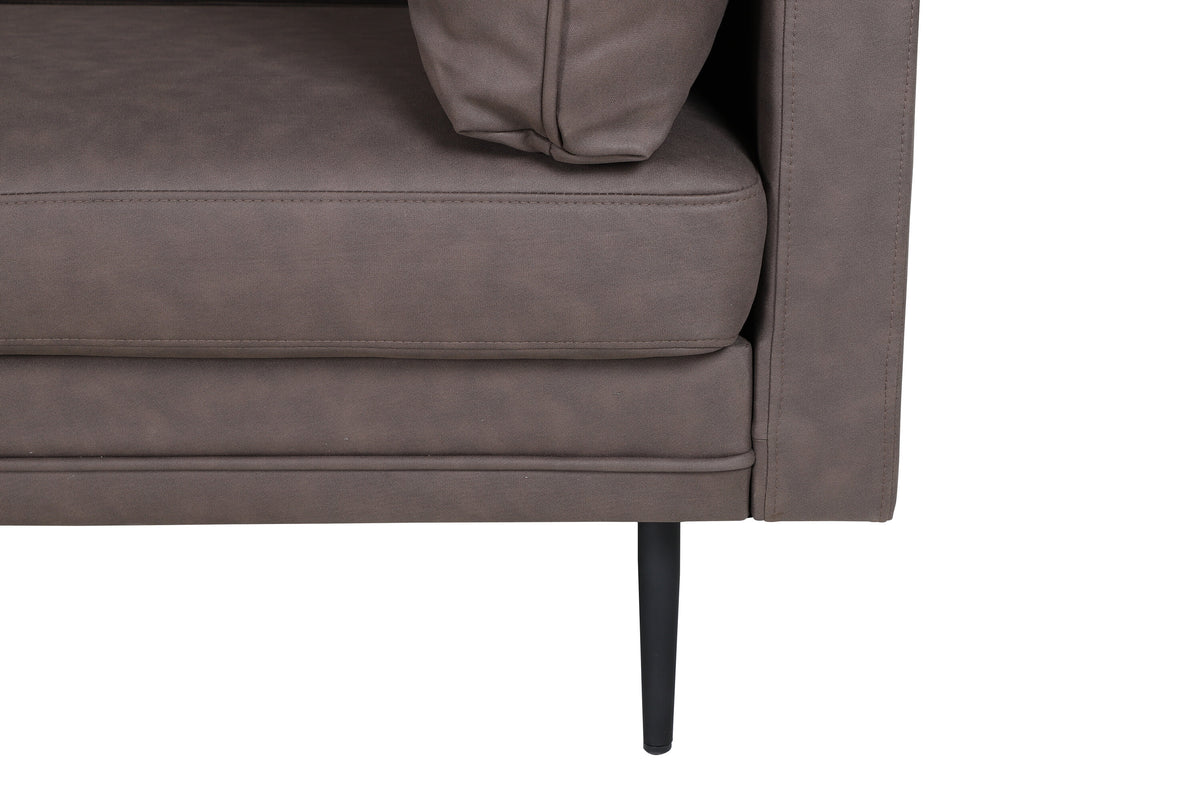 Boom 3-personers sofa - sort, brun - billede 9