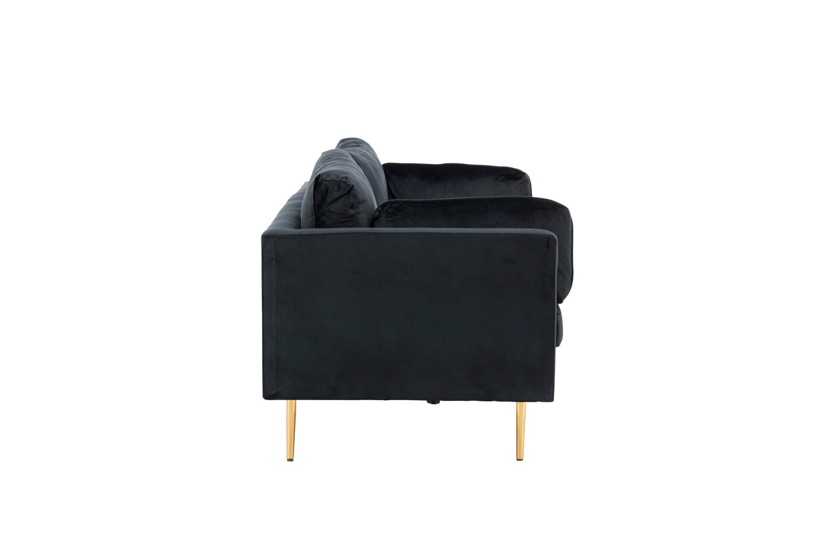 Boom 3-personers sofa - sort, guld - billede 17