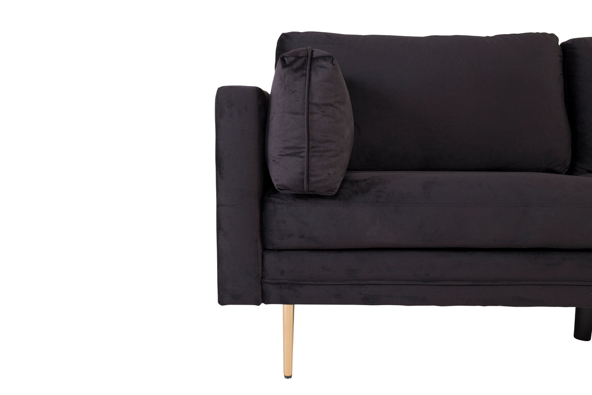 Boom 3-personers sofa - sort, guld - billede 9