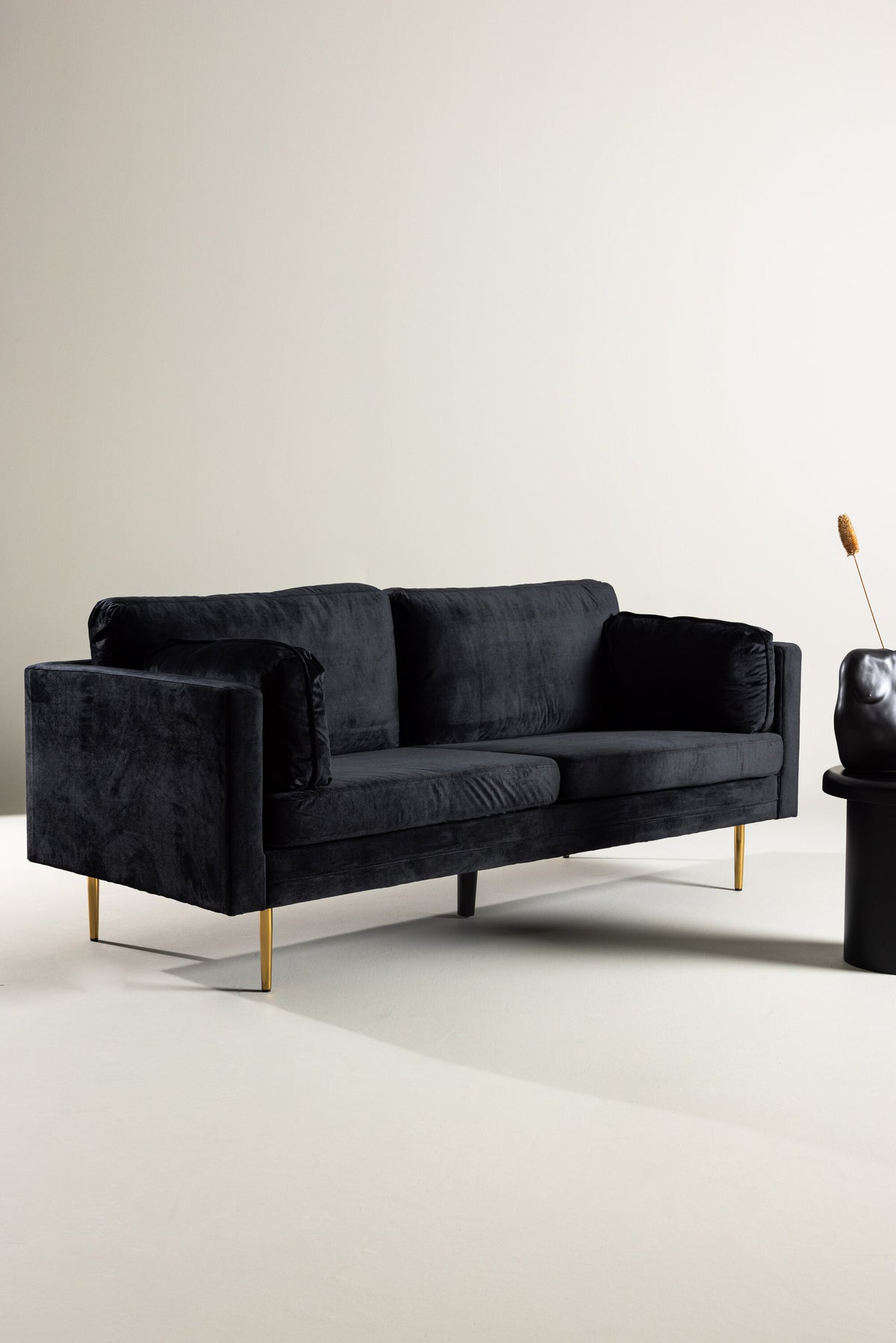 Boom 3-personers sofa - sort, guld - billede 23