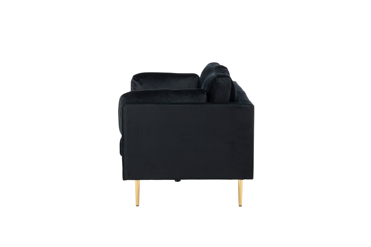 Boom 3-personers sofa - sort, guld - billede 7