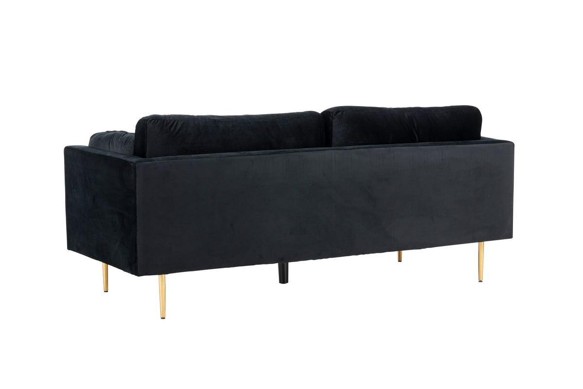 Boom 3-personers sofa - sort, guld - billede 12