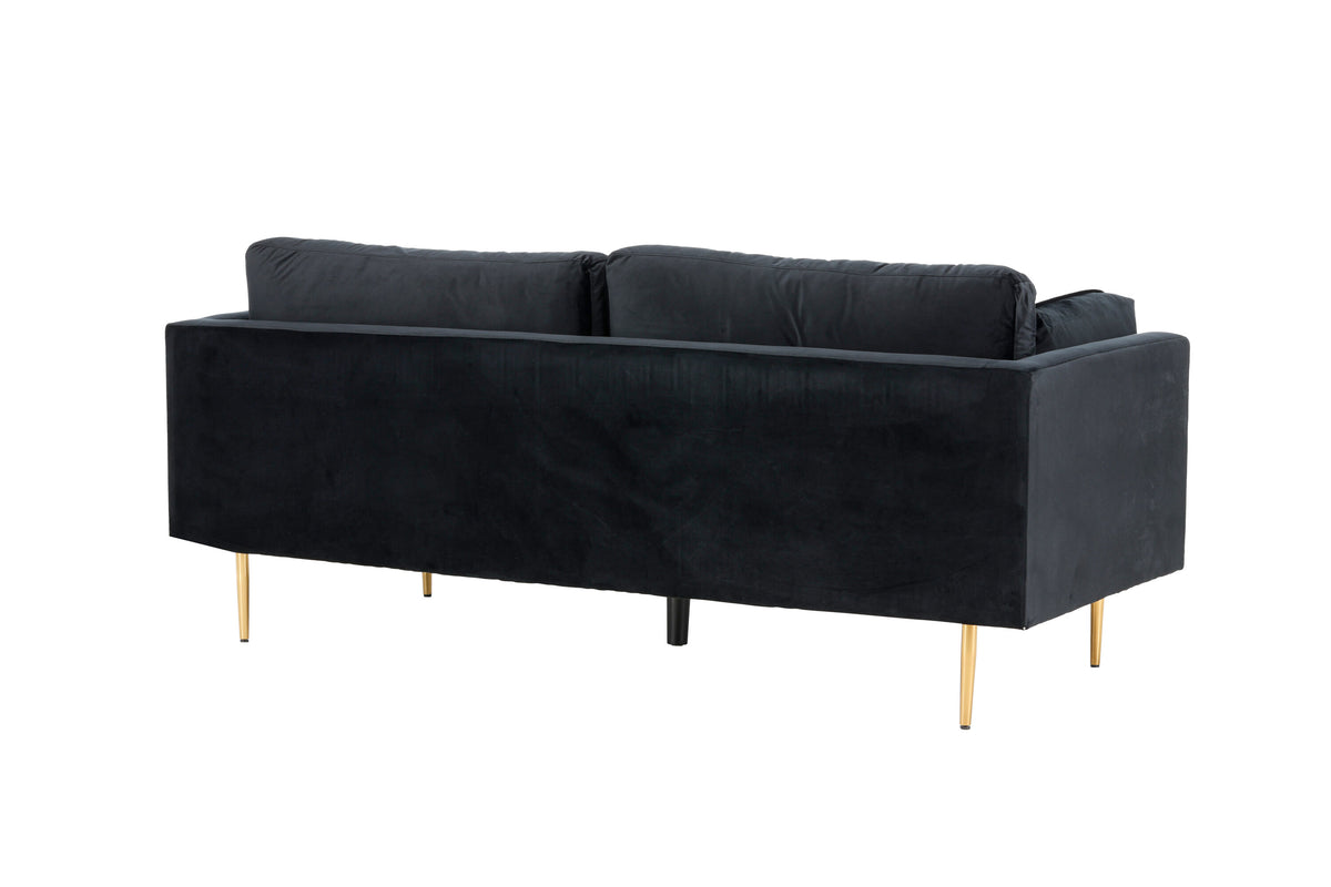 Boom 3-personers sofa - sort, guld - billede 15