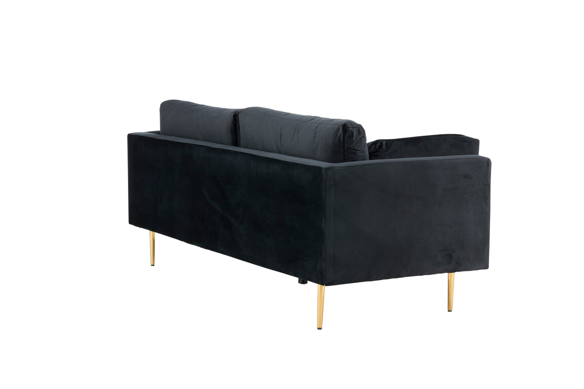 Boom 3-personers sofa - sort, guld - billede 16