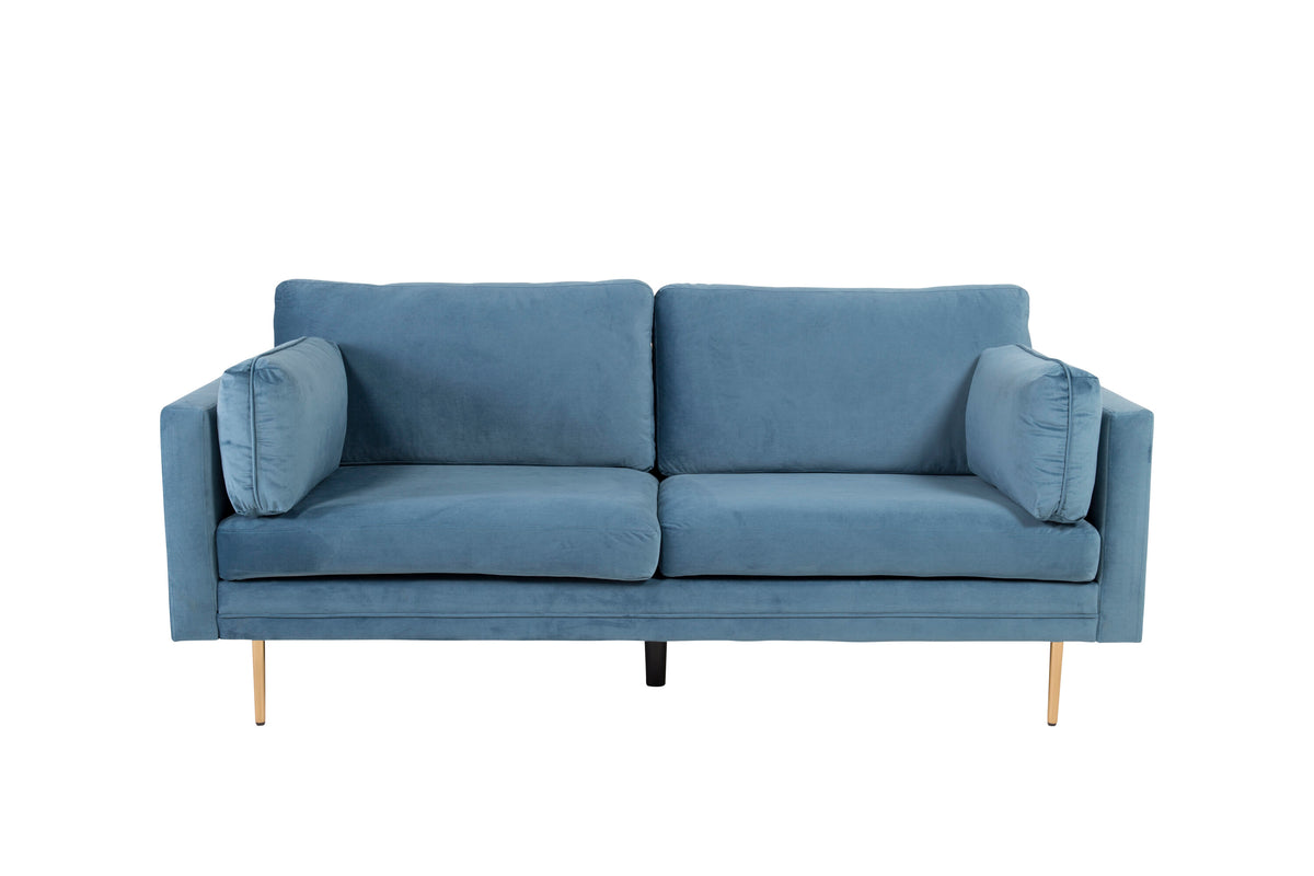 Boom 3-personers sofa - blå, guld - billede 1