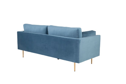 Boom 3-personers sofa - blå, guld - billede 4